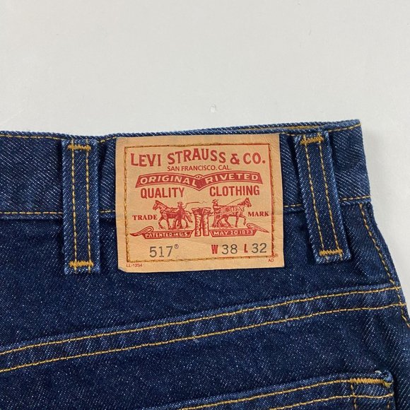 NWOT Levi's 517 Bootcut Jeans 38 x 32 Blue Cotton Boot Cut - Picture 5 of 14